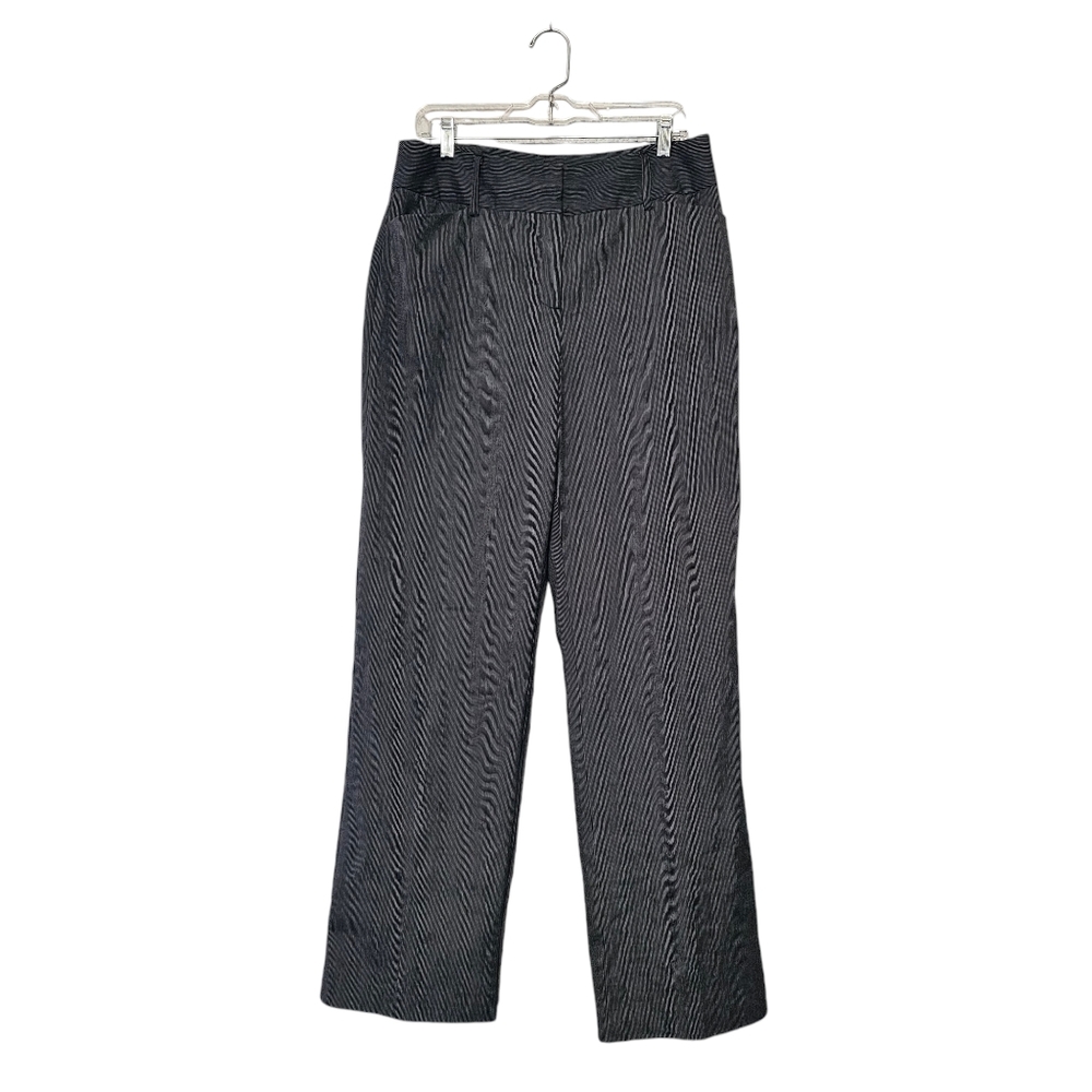 Chicos Trouser Women's Size 2 Straight Leg Relaxed Pinstripe Dressy Work Pants